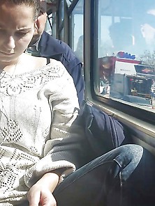 Spy Face And Bust Teens Girl In Tram Romanian