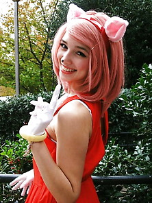 Amy Rose Cosplay Bitch Mix (Game,  Sonic,  Costume,  Pink)