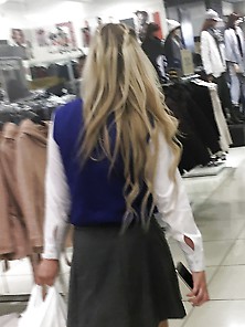 18 Year Old Beautiful Schoolgirl Fucktoy At The Mall