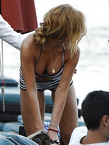 Lindsay Lohan Swim In Mykonos