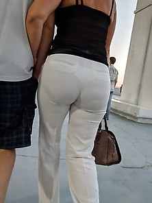 Delicious Juicy Ass Blonde Milfs In Tight White Pants