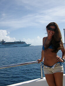 Karina Naked Inside The Boat