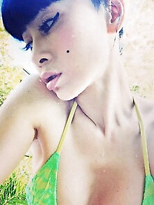 Bai Ling Shows Off Her Slim Figure While Doing Sleazy Poses