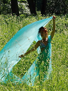 Game With A Green Cloth In The Wind