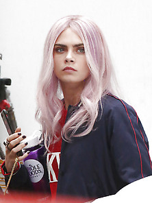 Cara Delevingne On Set Of 'life In A Year' 4-26-17