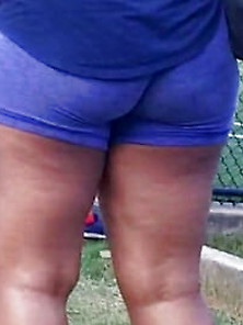 Candid Big Ass And Thick Legs In Shorts