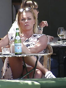 Oops! Dutch Celeb Bridget Maasland Upskirt & Topless Candid