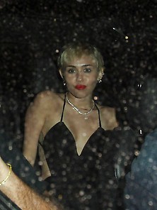 Miley Cyrus At Laugh Factory In West Hollywood