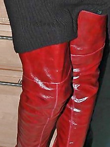 High Heel Red Boots