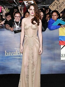 Lovely Kristen Stewart In A Sexy See Through Dress
