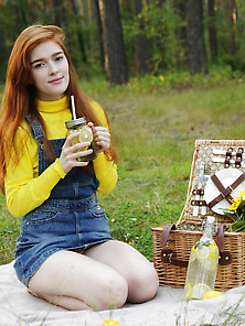 Redhead Teen's Picnic Ends With Something Absolutely Deligh