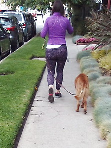 Thick Milf Walking The Dog
