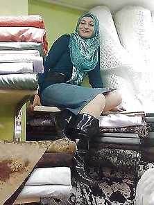 Turk Turbanli Hijab Ayakkabi Botlar Sexy Bacak