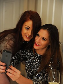 Lovely Besties Get Drunk And Horny Enough To Take Topless Selfie