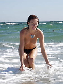 Milf Topless On The Beach