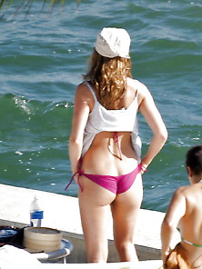 Jennifer Aniston - Pink Thong Bikini