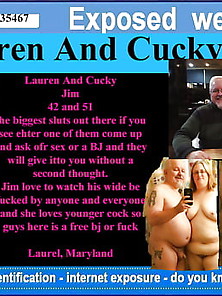 Sluts Exposed: Lauren And Cuckold Sissy Jim.
