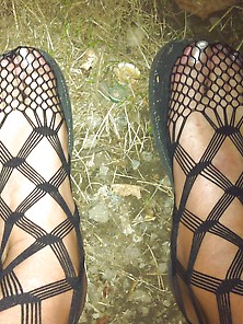 Feets In Sexy Stockings Fishnet