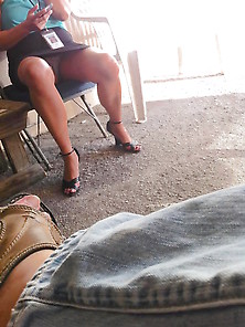 Upskirt In The Smoking Area At Work!!!