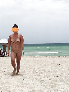 Asian Wife At A Nude Beach