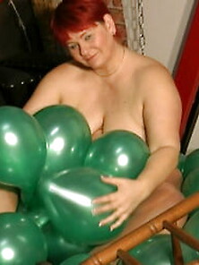 Brown Stockings And Green Balloons