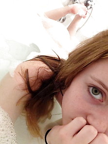 Cute Teen Loves A Hot Bath (Selfies During And After)