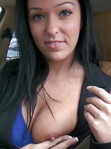 This Beautiful Raven-Haired Amateur Teen Trades This Stud A Ride
