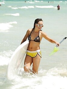 Karina Smirnoff Paddleboarding In Miami
