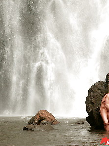 Wild Blond-Haired Nympho Gets Banged Near A Beautiful Waterfall