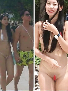 Taiwanese Tourist In Trouble With String Bikini