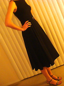 Looking Innocent In A Little Black Dress