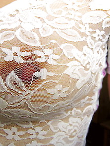 Nipple See Through Lace Blouse