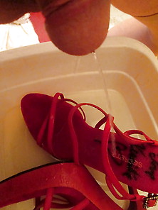 Pissing Sexy Red Suede Heels Fm Mrmessyshoes Pt 5