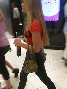 Pretty Blonde Mall Teen And A Milf With Legs
