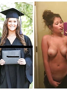 College Pride Babes On Off Dressed Undressed
