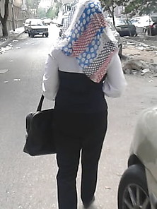 Arab Egyptian Hijab Slut Nice Ass Walking 268