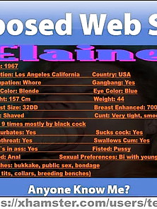 Elaine Exposed Web Slut From Usa