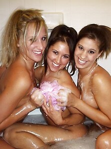 Chicks Taking A Bath