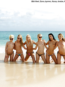 How About 6 Naked Hotties On A Beach To Brighten Up Your Day?