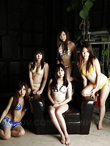 Five Japanese Models Get Rid Of Swimsuits And Present Themselves