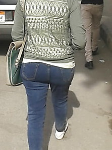 Arab Egyptian Hijab Mom Hot & Fat Ass In Jeans 137