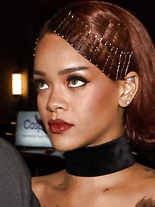 Rihanna In Seethrough Dress