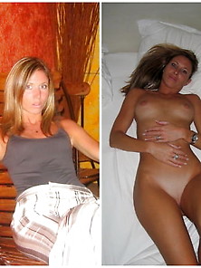 Teen,  Milf And Mature Amateur Dressed Undressed