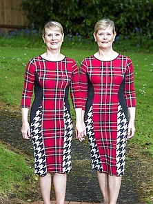 Twins In Skirt And Dress