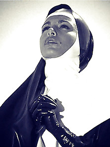 Hot Girls In Latex: Nun Costumes