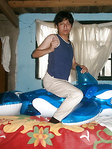Yashaii Moran And Inflatable Whale