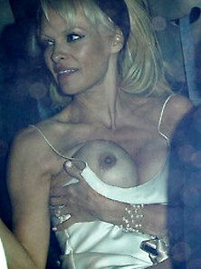 Pamela Anderson Boob And Nipple Slip At Chateau Marmont