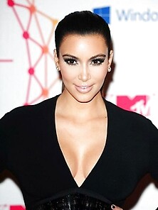 Kim Kardashian Shows Off Her Cleavage