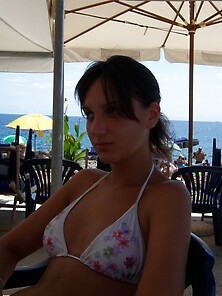 Amateur Girl At Beach
