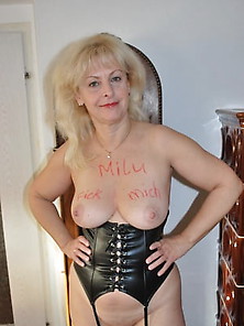 German Blonde Mature Slut Exposed!